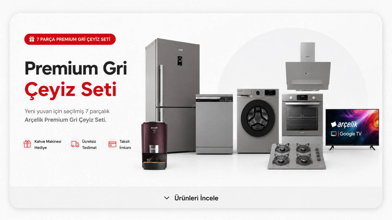 Premium Gri Çeyiz Seti